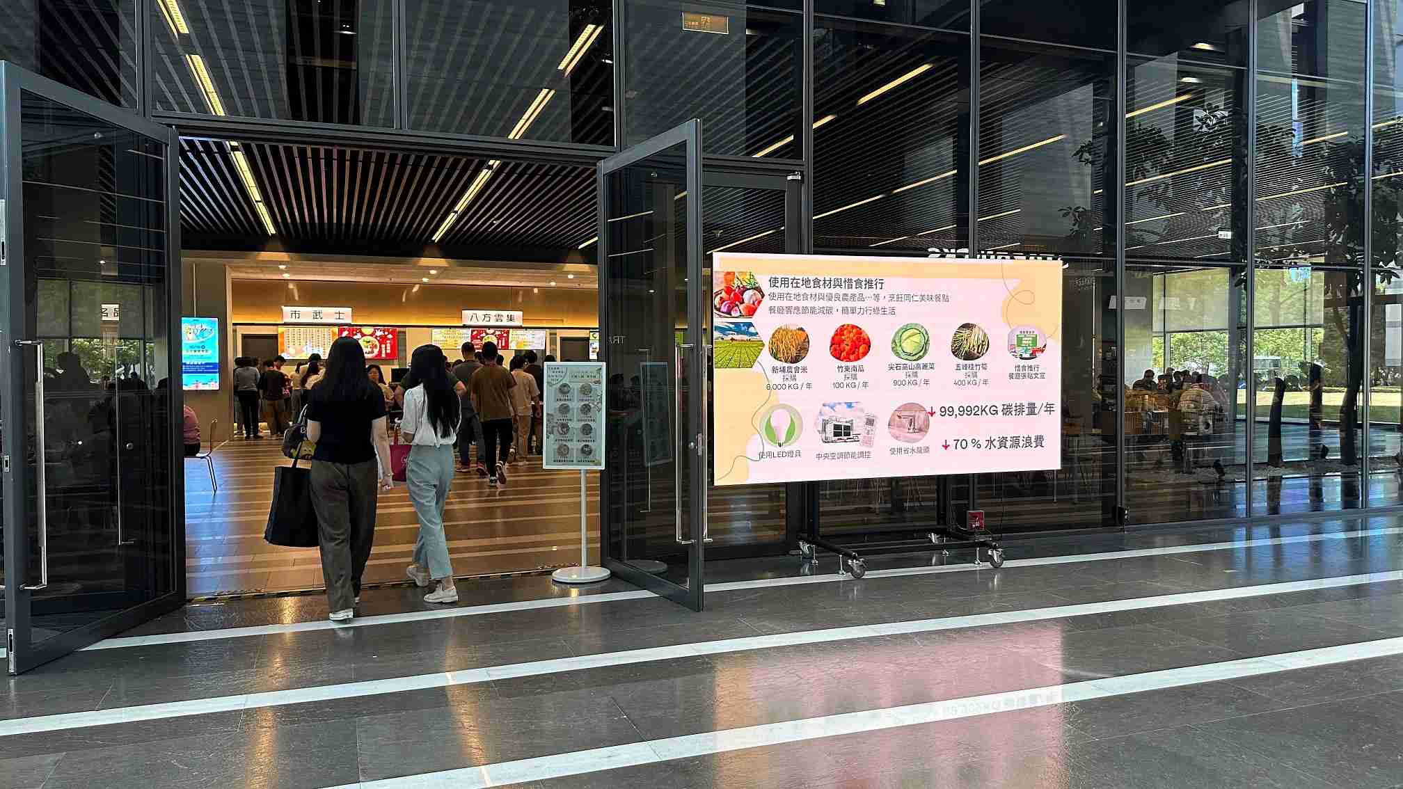  蓝狮在线从日常办公环境出发，，于总部大楼员工餐厅推广低碳饮食、、、发起减碳挑战等，，由内而外引导员工反思及改变个人日常行为，，，将公司转型成推动永续发展的重要场域